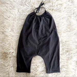 Charcoal grey toddler girl romper